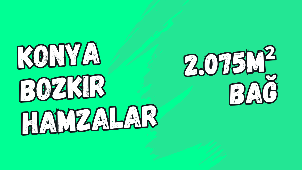 KONYA BOZKIR HAMZALAR KÖYÜNDE 2.075M² BAĞIMIZ SATILIKTIR. - KONYA BOZKIR fotoğraf 8
